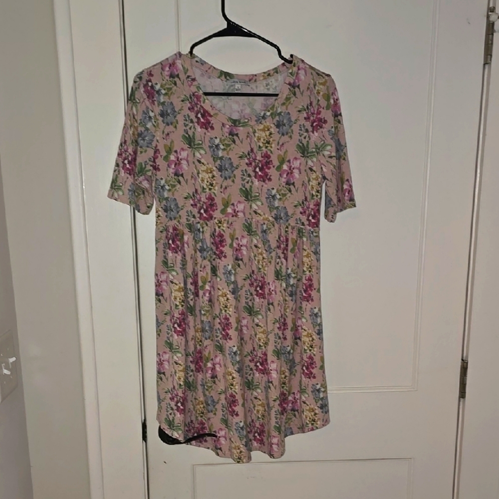 White Birch Floral Short Sleeve Dress